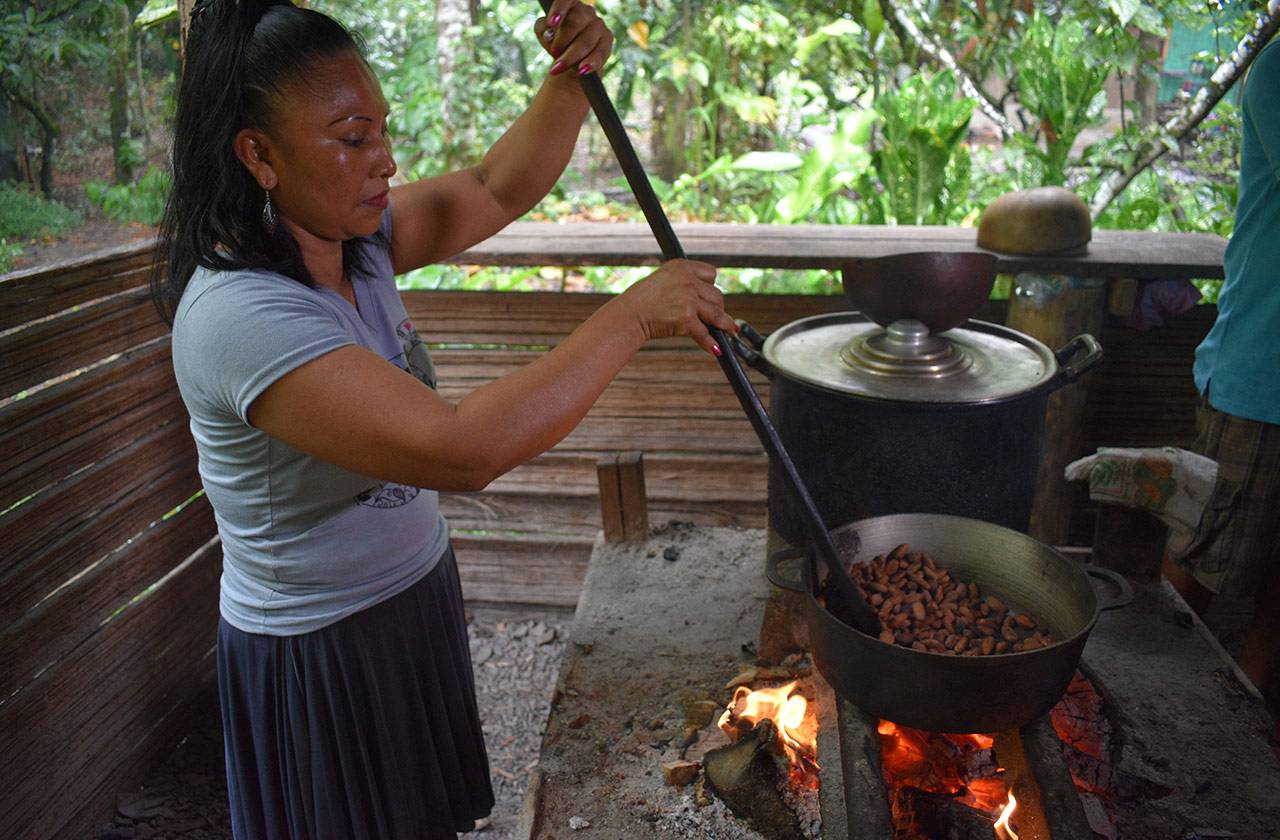 cocinando cacao