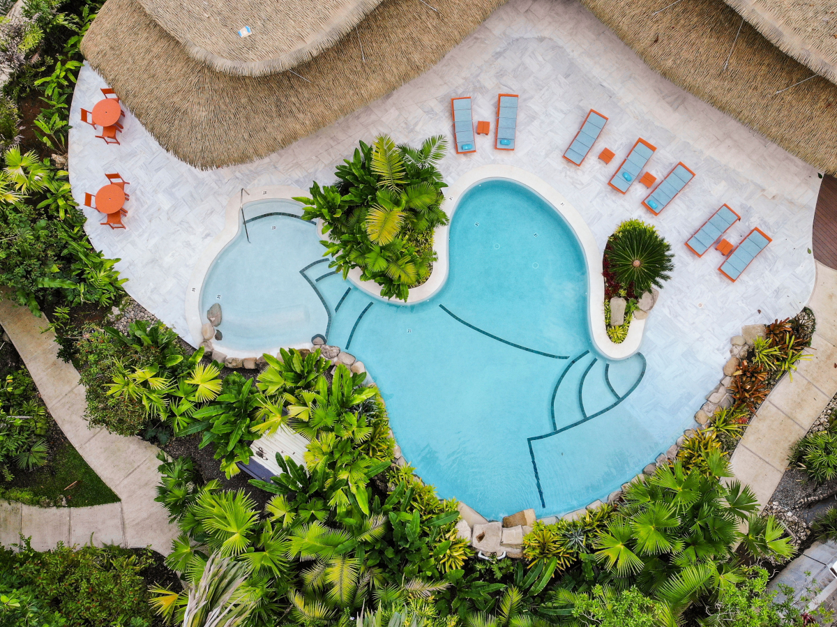 Empty hotel pool